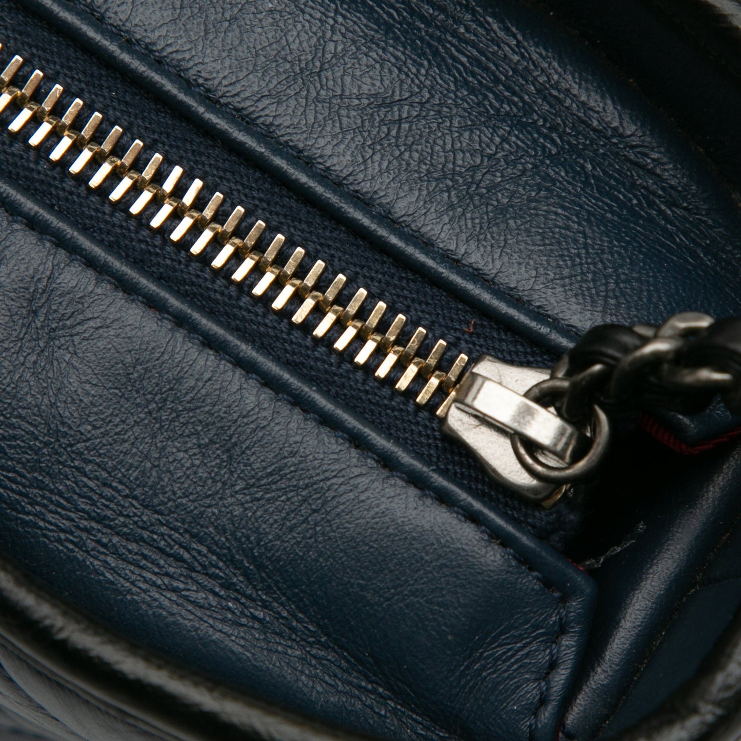 Blue Chanel Small Bicolor Aged Calfskin Gabrielle Crossbody