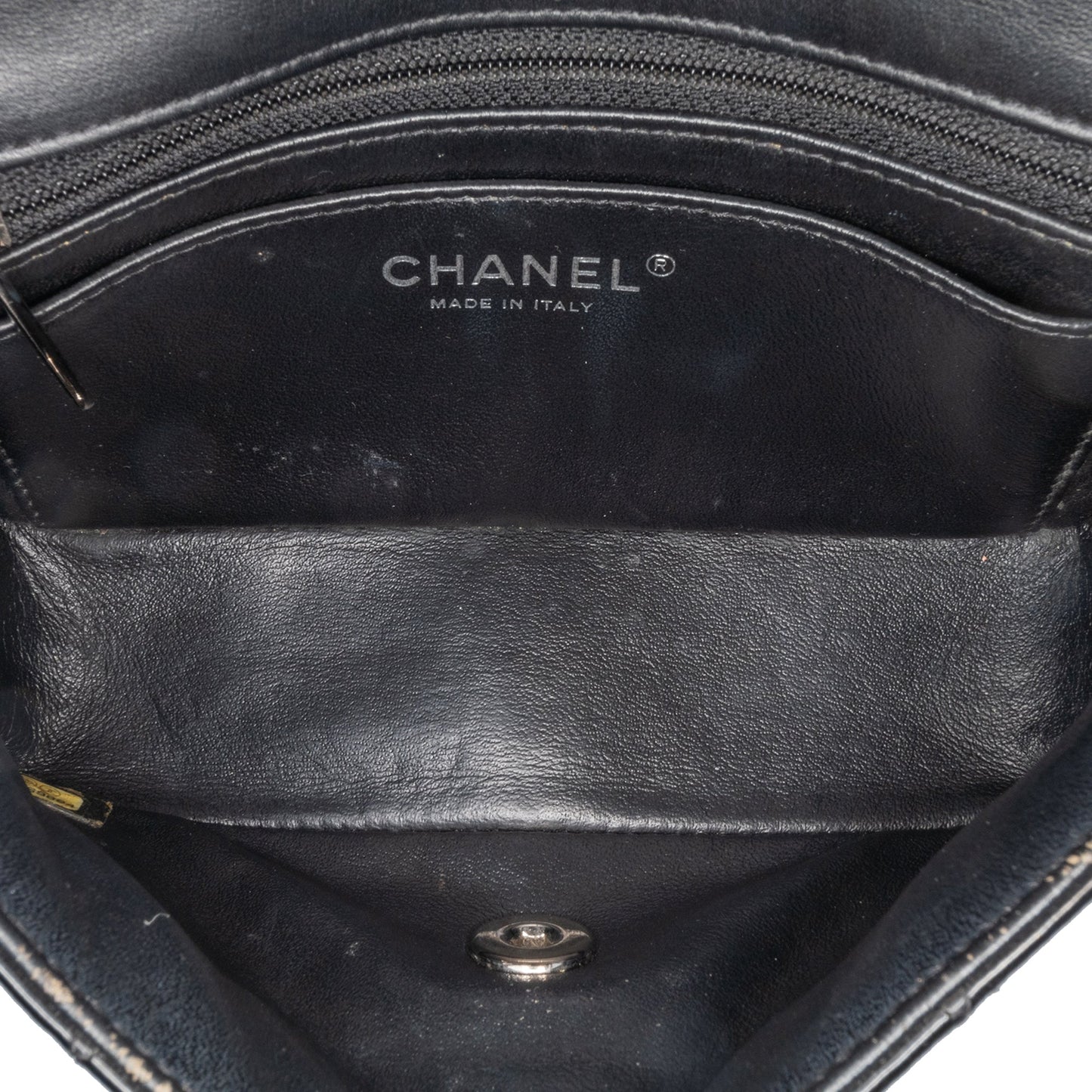 Black Chanel Mini Rectangular Classic Patent Single Flap Crossbody Bag