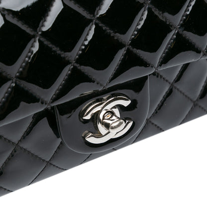 Black Chanel Mini Rectangular Classic Patent Single Flap Crossbody Bag