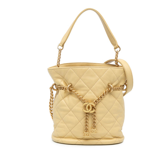 Chanel Sac Mini Lambskin Pending CC Bucket Bag