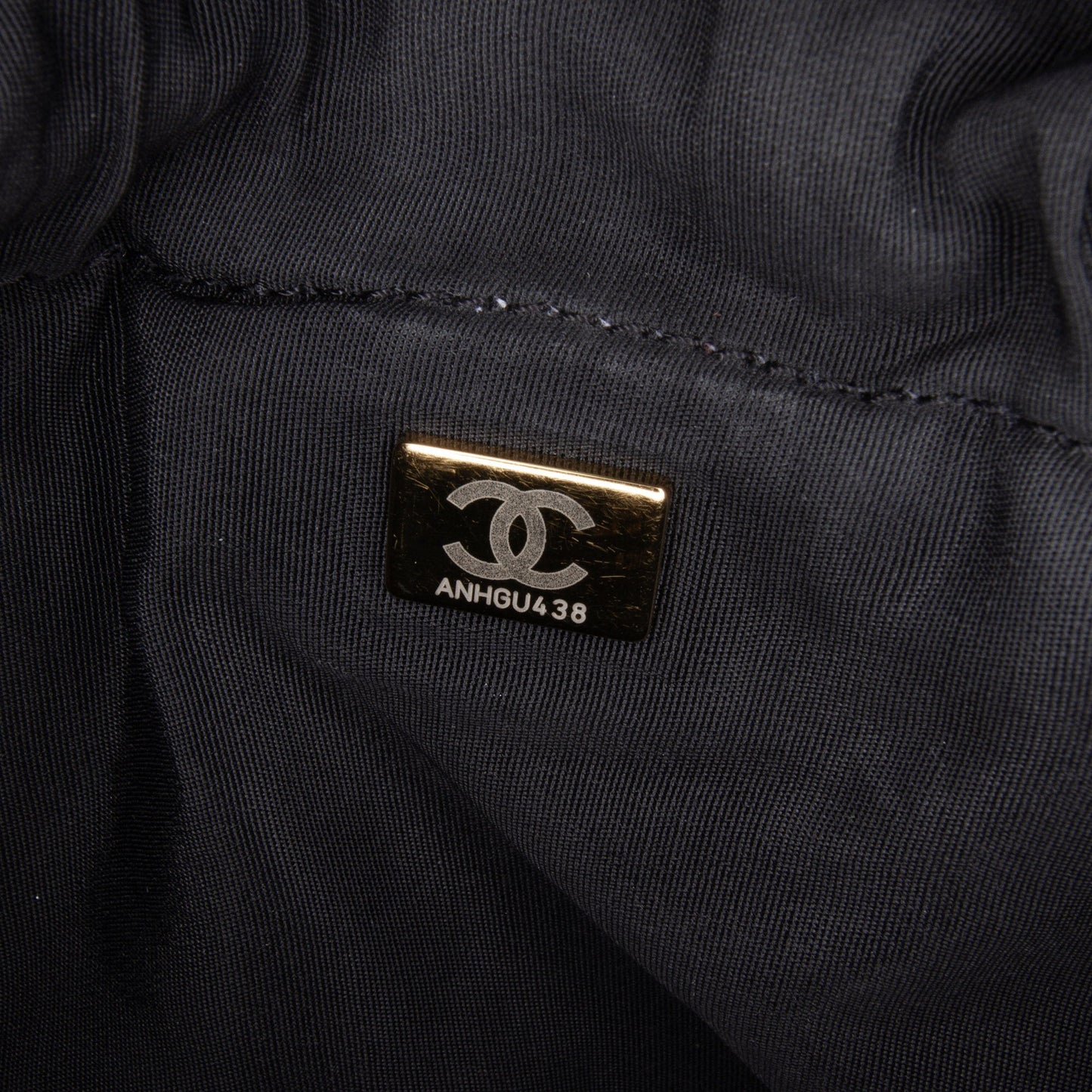 Gray Chanel Small Denim Mood Bucket with Chain