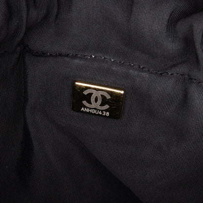 Gray Chanel Small Denim Mood Bucket with Chain
