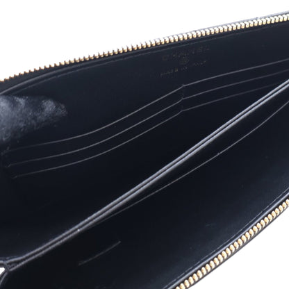 Black Chanel Quilted Lambskin Wave Clutch