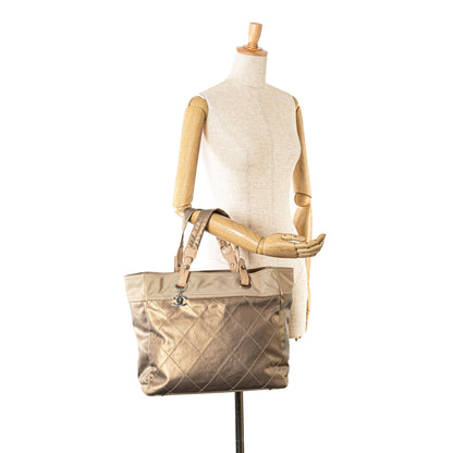 Gold Chanel Large Paris Biarritz Tote