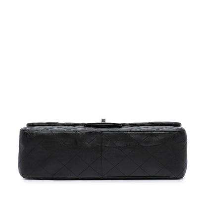 Black Chanel Jumbo Classic Lambskin Single Flap Shoulder Bag