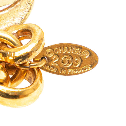 Gold Chanel Gold Plated CC Medallion Chain Belt