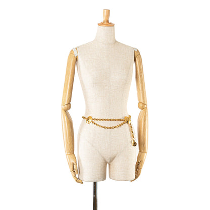 Gold Chanel Gold Plated CC Medallion Chain Belt