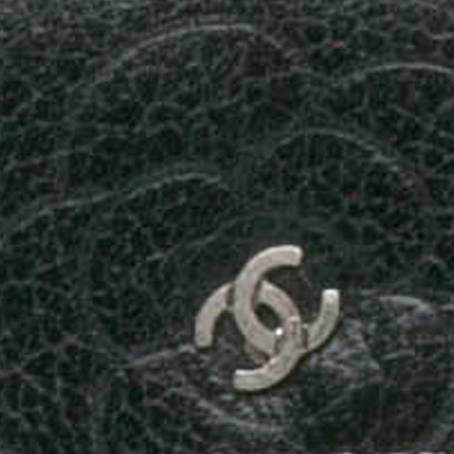 Black Chanel CC Camellia Leather Key Holder