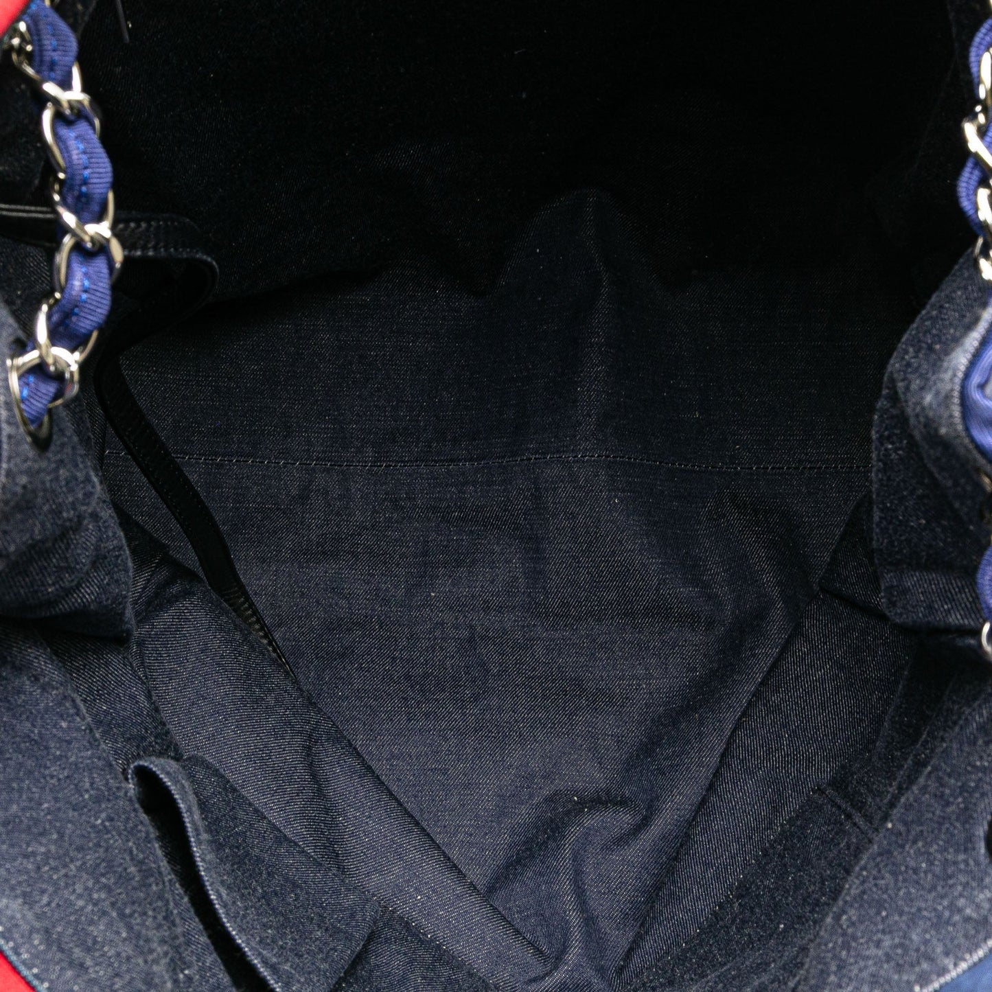 Blue Chanel Paris Venice CC Canvas Mariniere Chain Tote