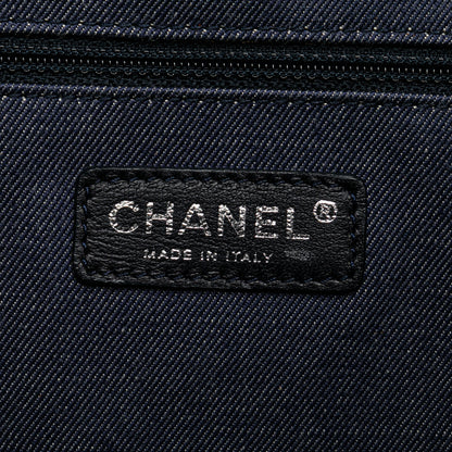 Blue Chanel Paris Venice CC Canvas Mariniere Chain Tote
