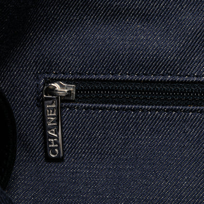Blue Chanel Paris Venice CC Canvas Mariniere Chain Tote
