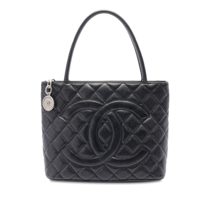 Black Chanel Caviar Medallion Tote