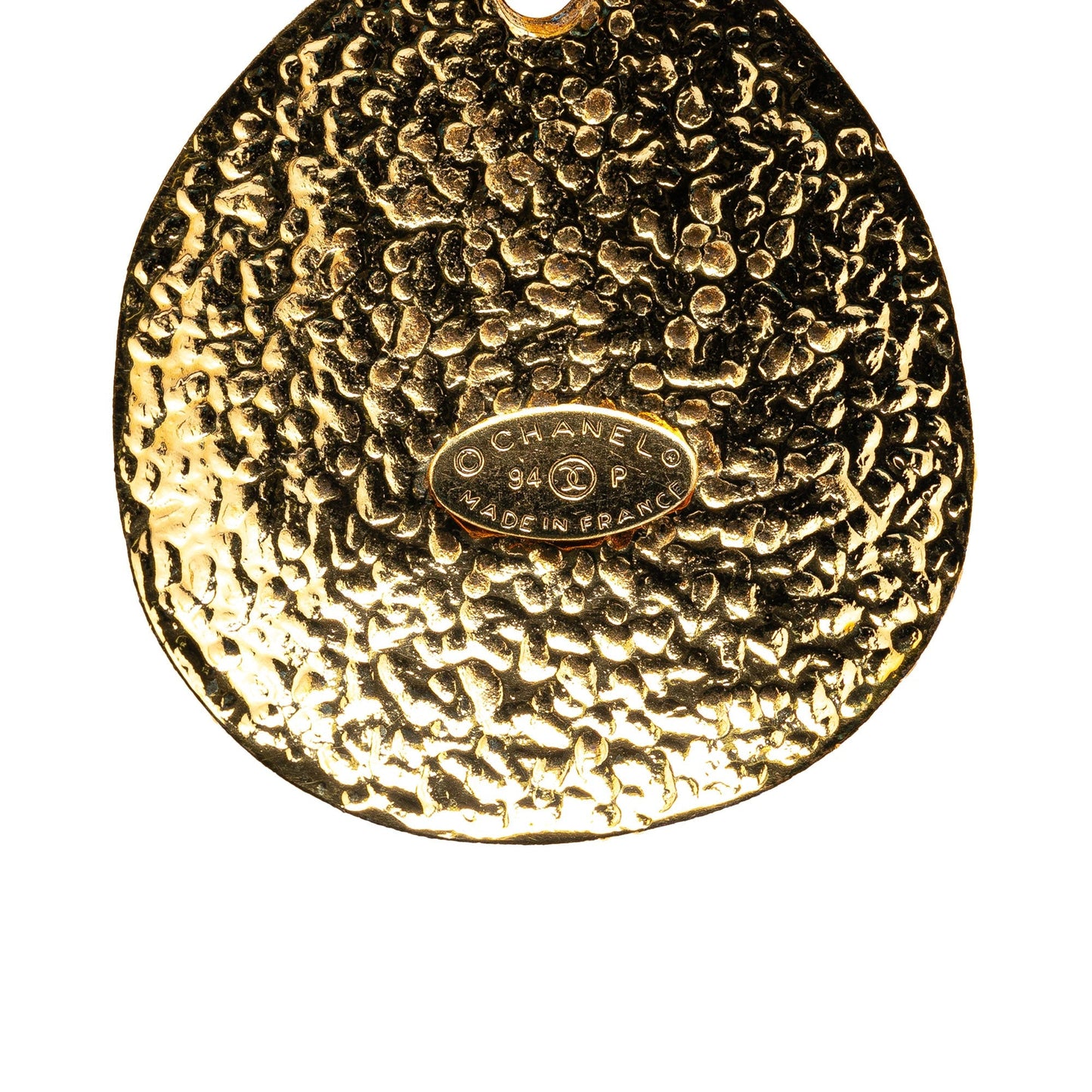 Gold Chanel Gold Plated CC Pendant Necklace