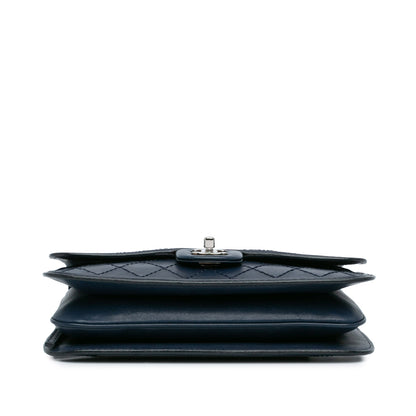 Blue Chanel Medium Stitched Calfskin Citizen Flap Crossbody Bag