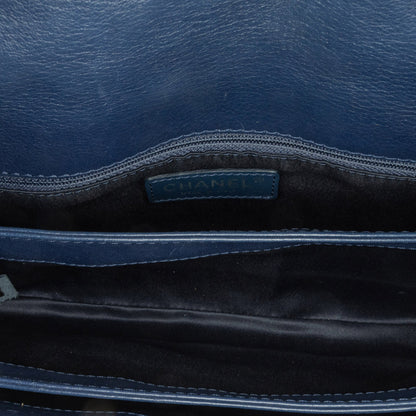 Blue Chanel Medium Stitched Calfskin Citizen Flap Crossbody Bag