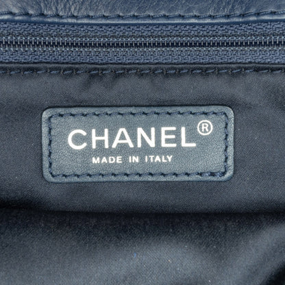 Blue Chanel Medium Stitched Calfskin Citizen Flap Crossbody Bag