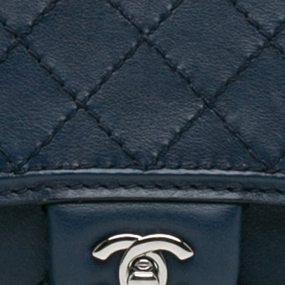 Blue Chanel Medium Stitched Calfskin Citizen Flap Crossbody Bag
