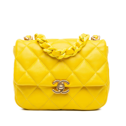 Chanel Sac Mini Quilted Lambskin Candy Chain Crossbody