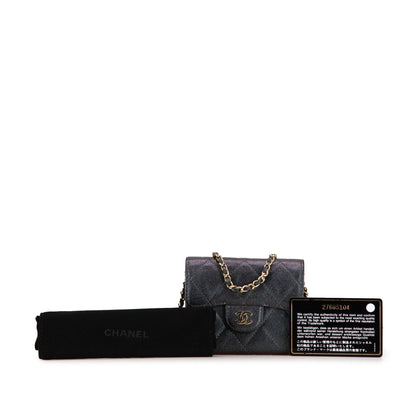 Black Chanel Small Iridescent Caviar Single Flap Crossbody Bag