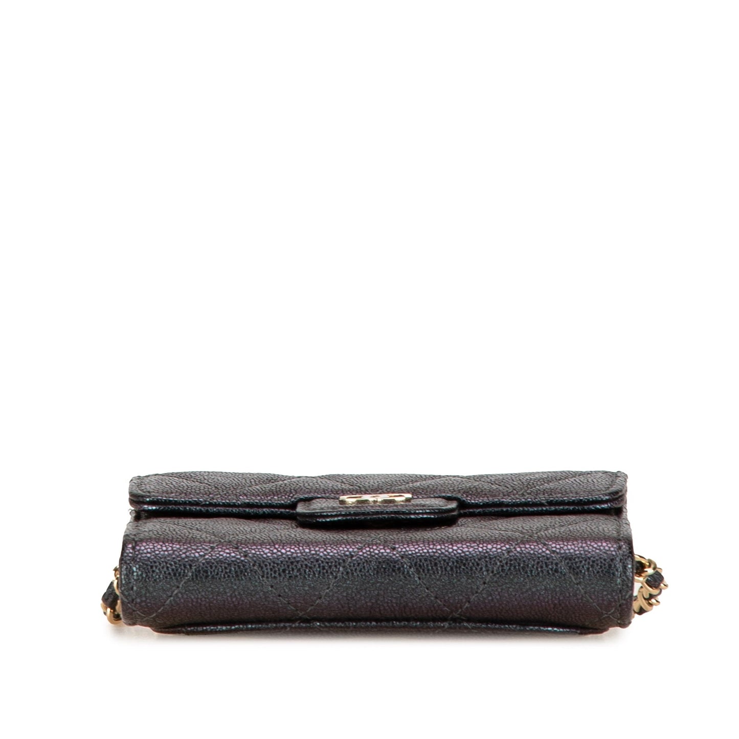 Black Chanel Small Iridescent Caviar Single Flap Crossbody Bag