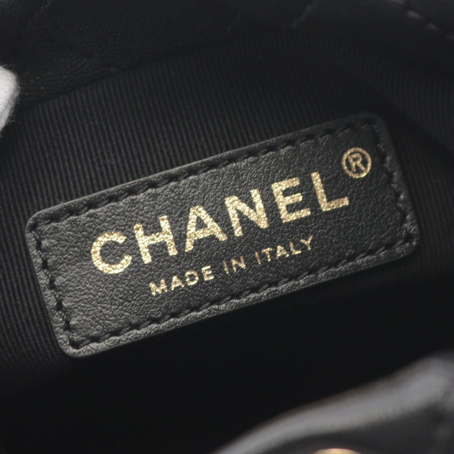 Black Chanel Mini Quilted Lambskin About Pearls Drawstring Bucket Bag