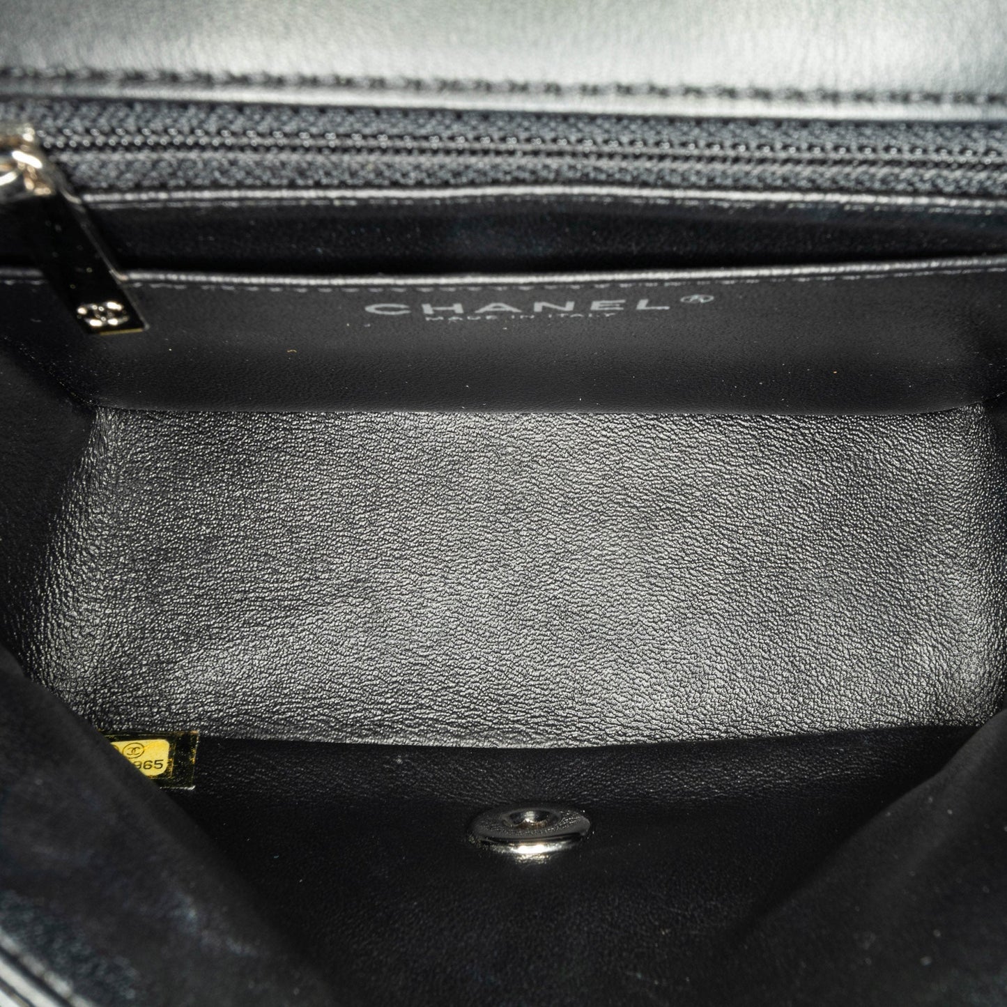 Black Chanel Mini Square Classic Patent Single Flap Crossbody Bag