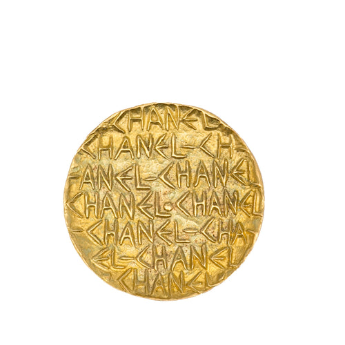 Gold Chanel CC Brooch