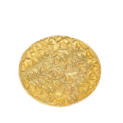 Gold Chanel CC Brooch