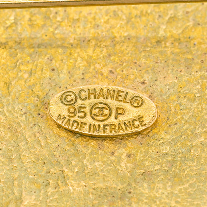 Gold Chanel CC Brooch