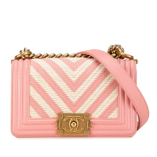 Chanel Sac Small Braided Chevron Boy Flap