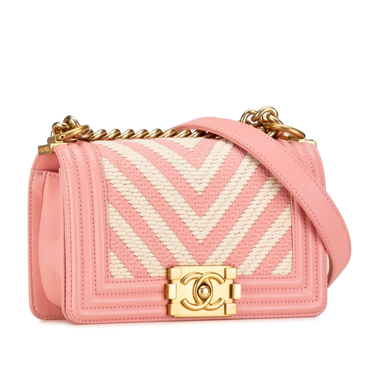 Chanel Sac Small Braided Chevron Boy Flap