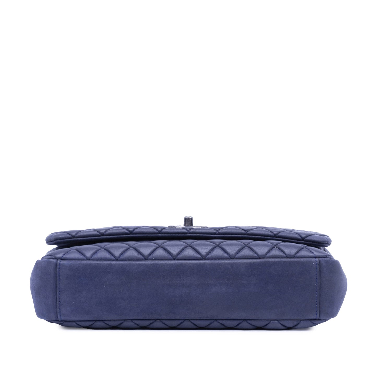 Blue Chanel Large Calfskin New Bubble Flap Shoulder Bag