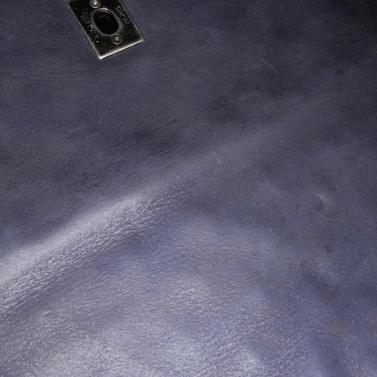 Blue Chanel Large Calfskin New Bubble Flap Shoulder Bag