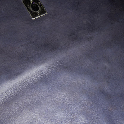 Blue Chanel Large Calfskin New Bubble Flap Shoulder Bag
