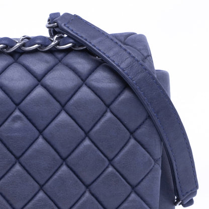 Blue Chanel Large Calfskin New Bubble Flap Shoulder Bag
