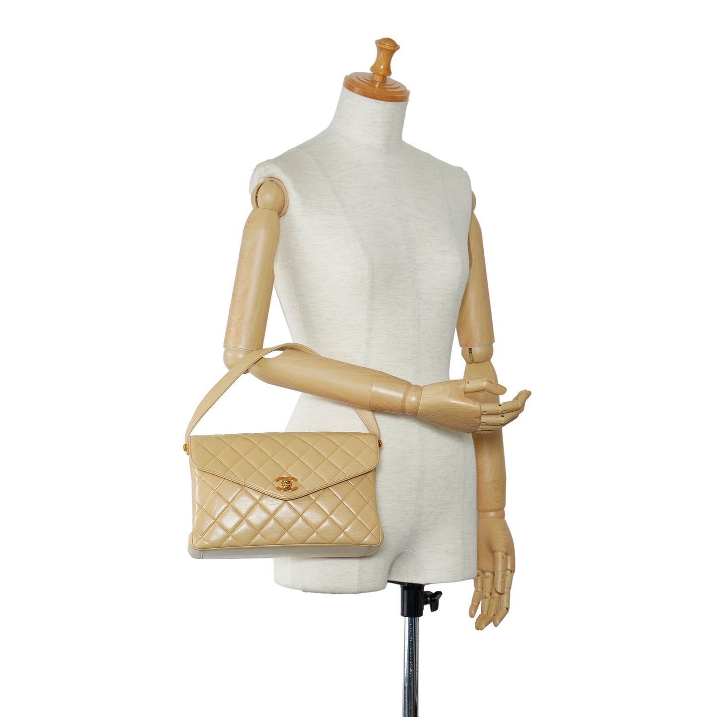 Brown Chanel Medium Lambskin Envelope Flap Handbag