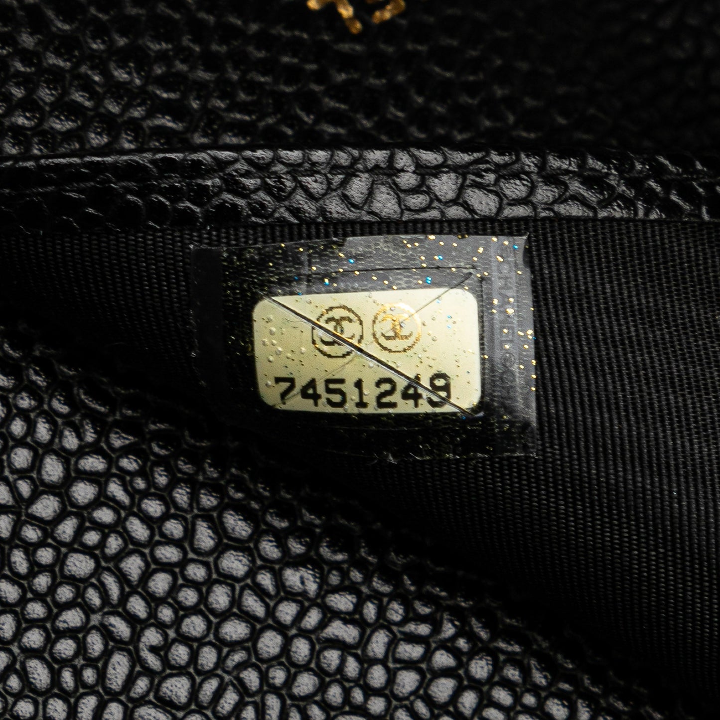 Black Chanel Mini Caviar Agenda Cover