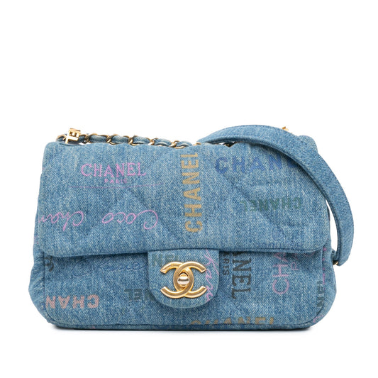 Chanel Sac Mini Rectangular Denim Mood Flap