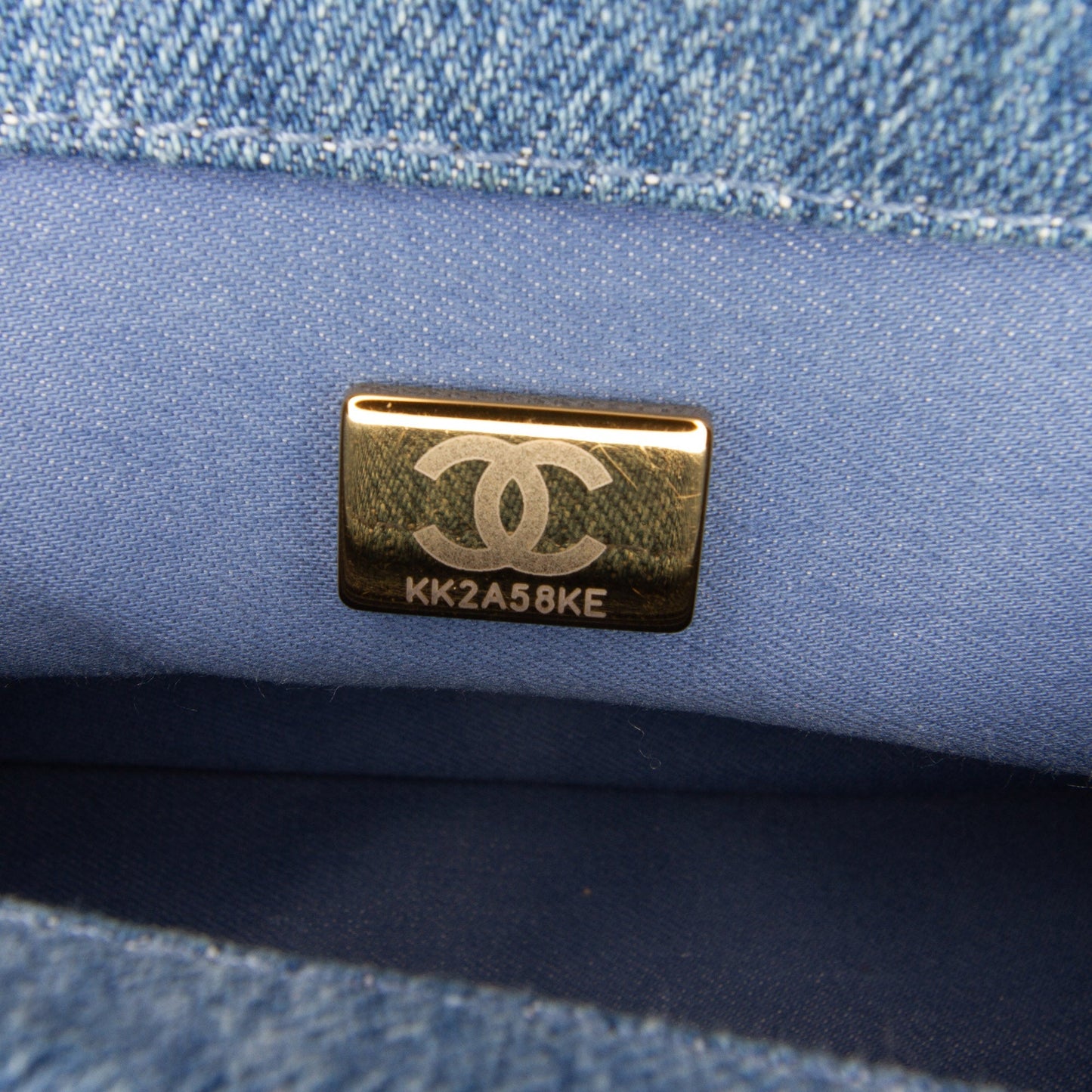 Blue Chanel Mini Rectangular Denim Mood Flap Crossbody Bag