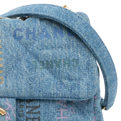 Blue Chanel Mini Rectangular Denim Mood Flap Crossbody Bag