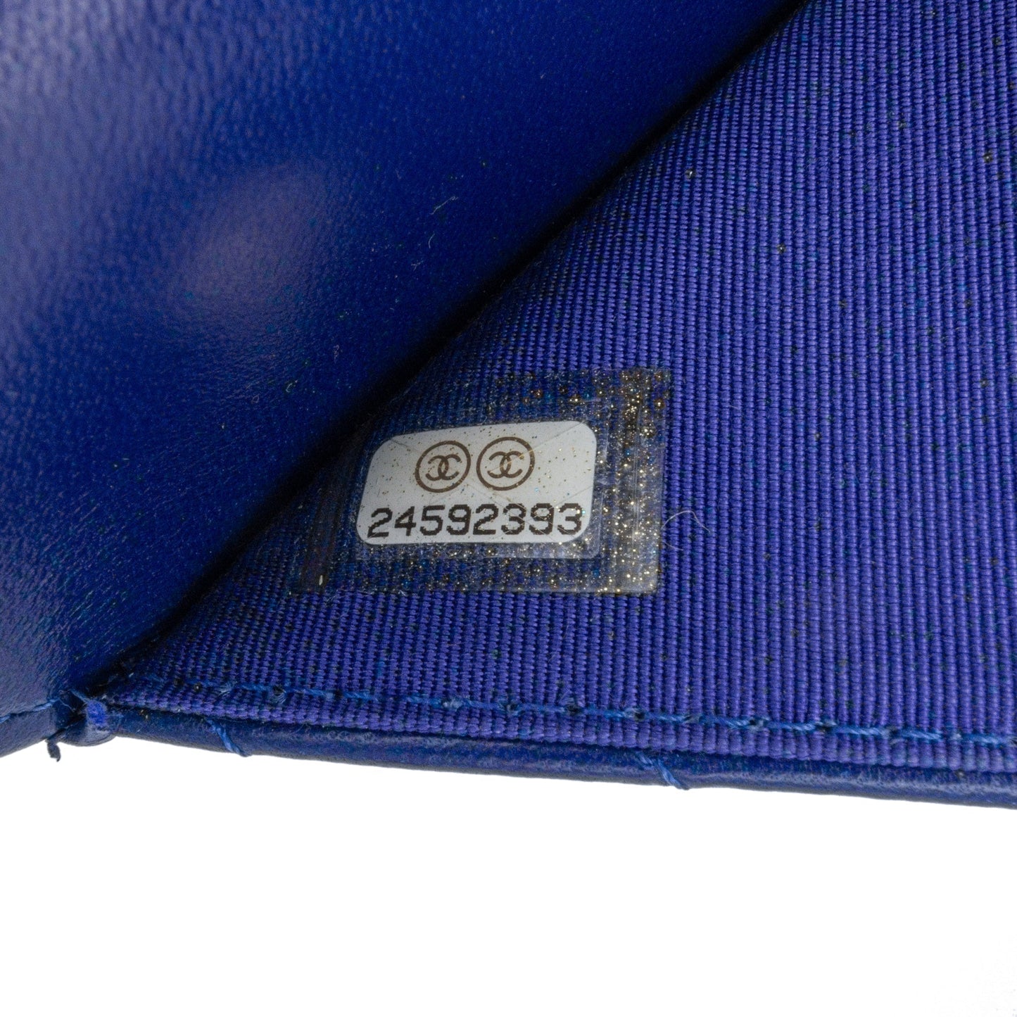 Blue Chanel Lambskin Chevron Trendy Wallet On Chain Crossbody Bag