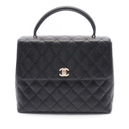 Black Chanel Caviar Kelly Top Handle Bag