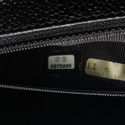 Black Chanel Caviar Kelly Top Handle Bag