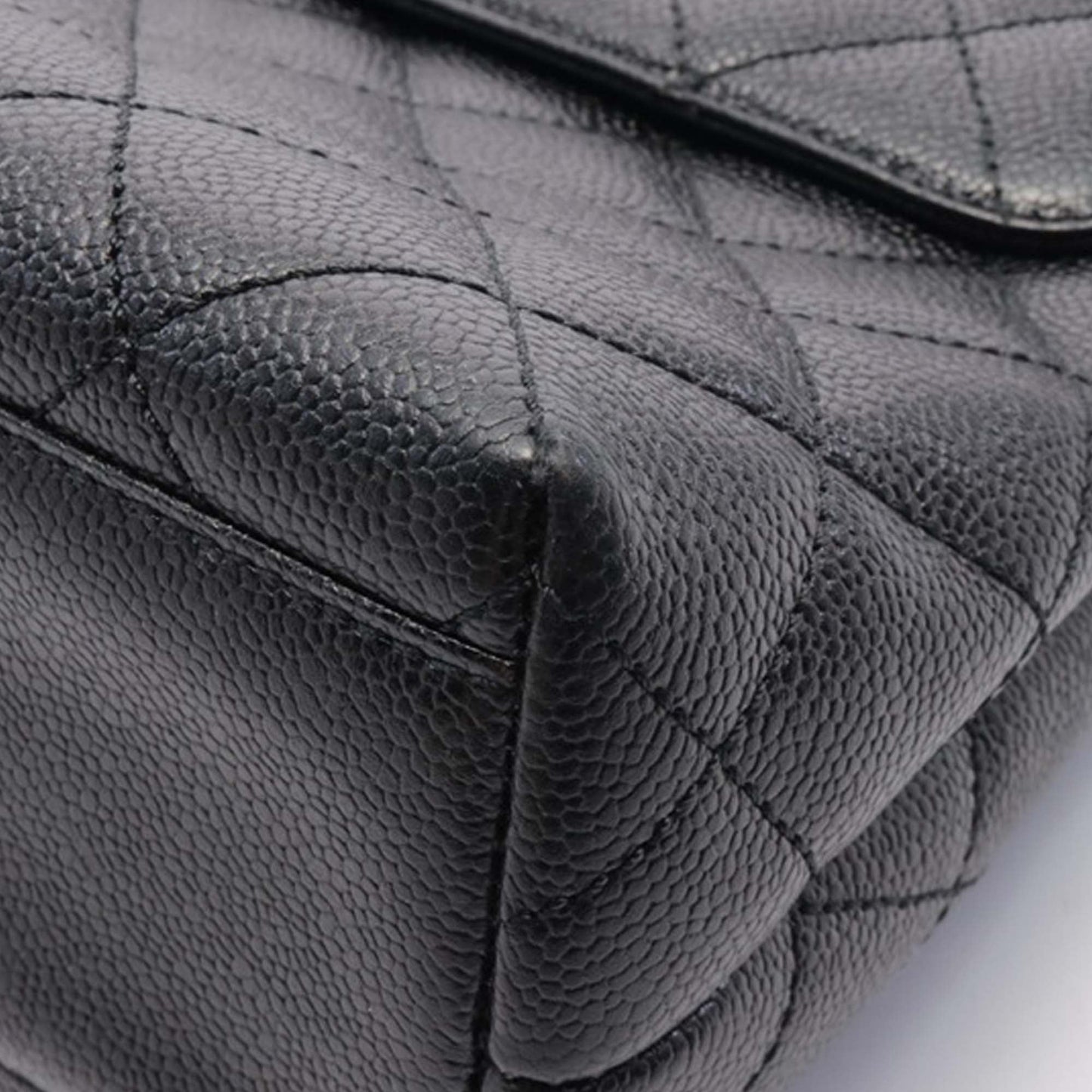Black Chanel Caviar Kelly Top Handle Bag