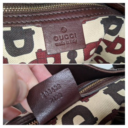 Gucci Brown Guccissima Leather Studded Pelham Tote