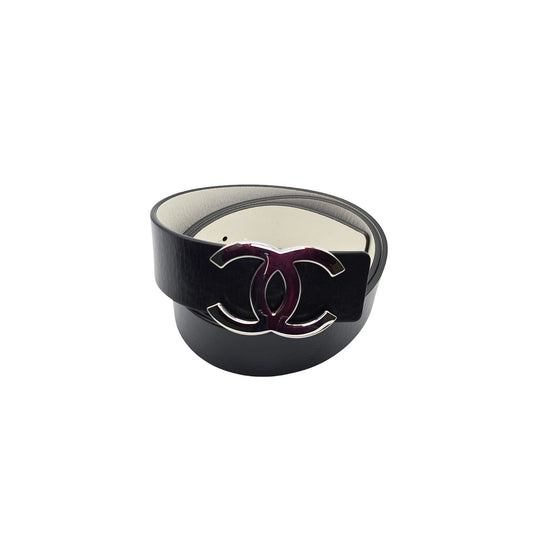 Chanel 2021 Reversible Leather Belt Size M