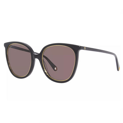 Gucci Cat Eye Full Rim, with a Black frame and Brown lens.