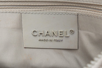 Chanel 2005/06 Grey Cross Body Rabbit Fur & Silver Seatbelt Buckle Handbag