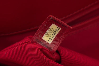 Chanel Red & Pink Lipstick Patent Leather Handbag