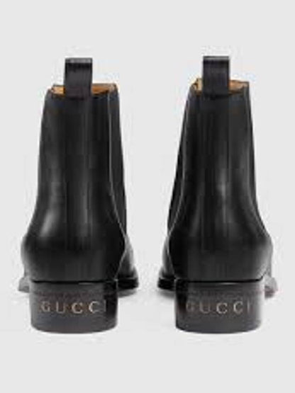 Gucci Buckle Ankle Boots Black